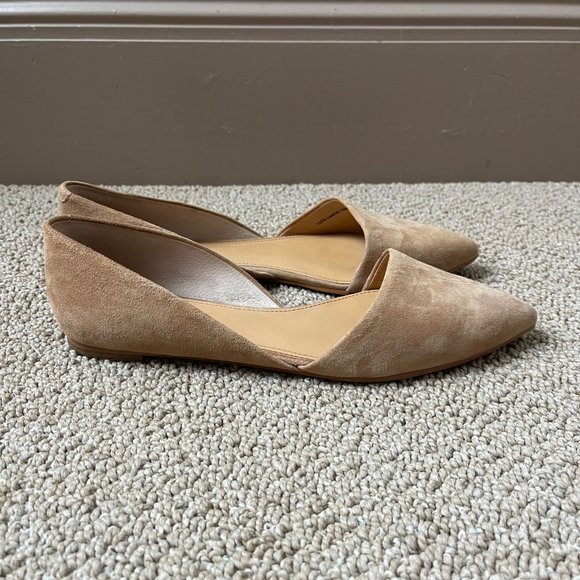J Crew Pointed-toe Seude Flats: Size 8.5 - Picture 4 of 4